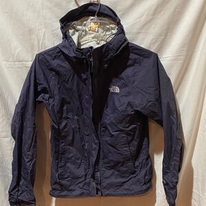 The North Face Dark Blue Hooded Jacket Raincoat
